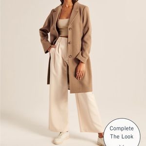 Abercrombie dad coat wool blend